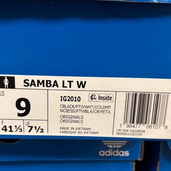 Adidas Black and White Samba LT Women’s Sneakers - Picture 13 of 13
